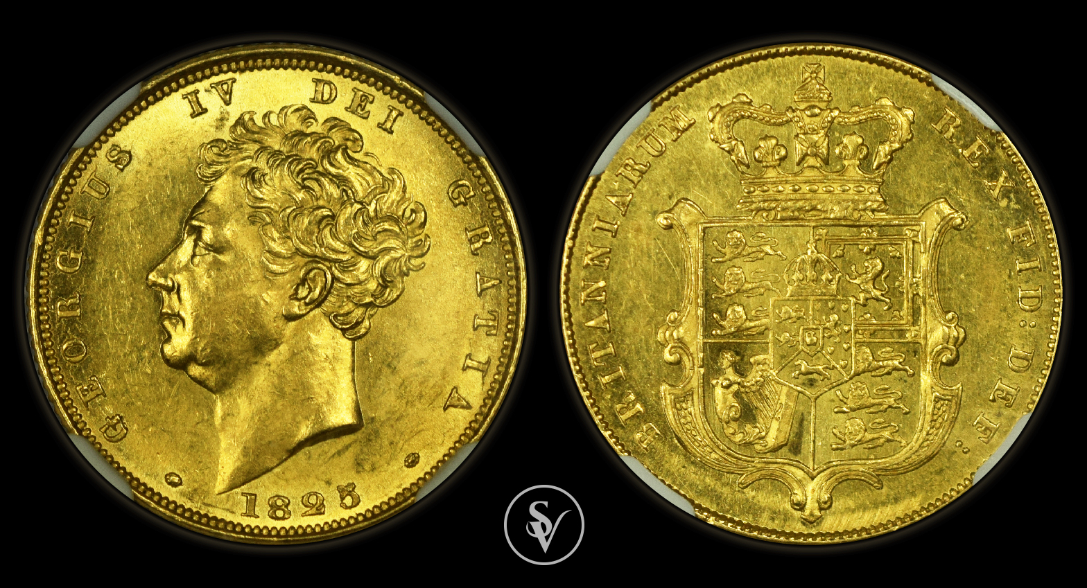 1825 George IV Bare Bust gold sovereign MS62 NGC - Coins and collectables
