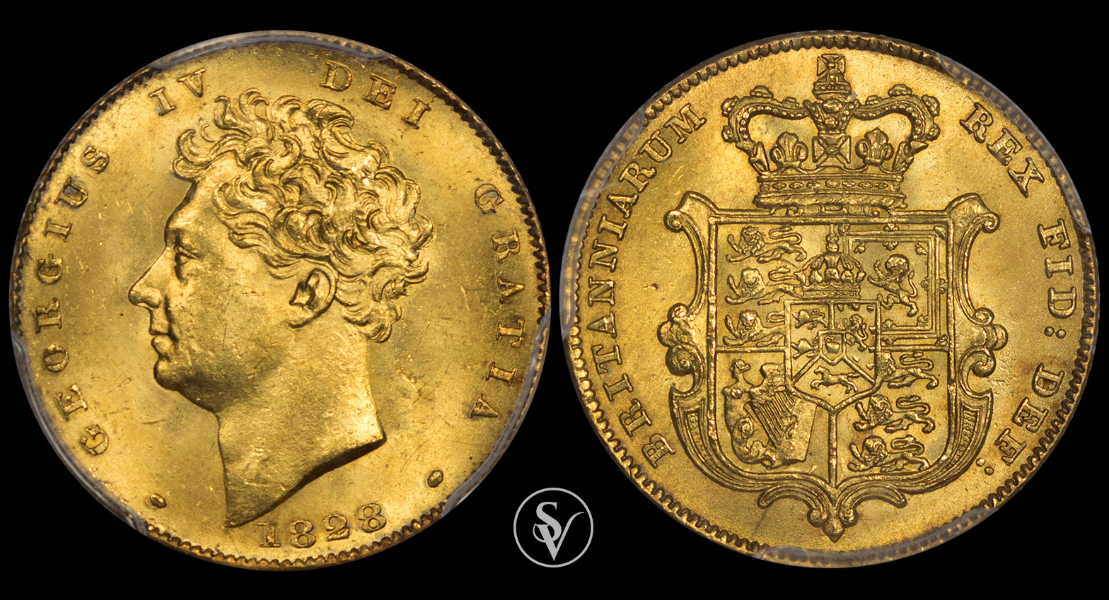 1828 George IV gold half sovereign MS64 PCGS - Coins and collectables