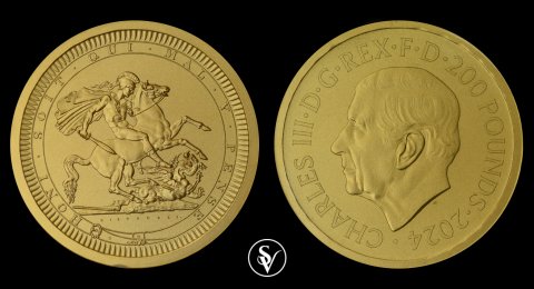 Great Britain 200 pounds St George and the Dragon 2024 UK 2oz Gold Proof Coin